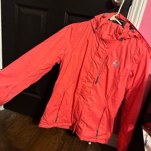 Hot pink snowboarding jacket
